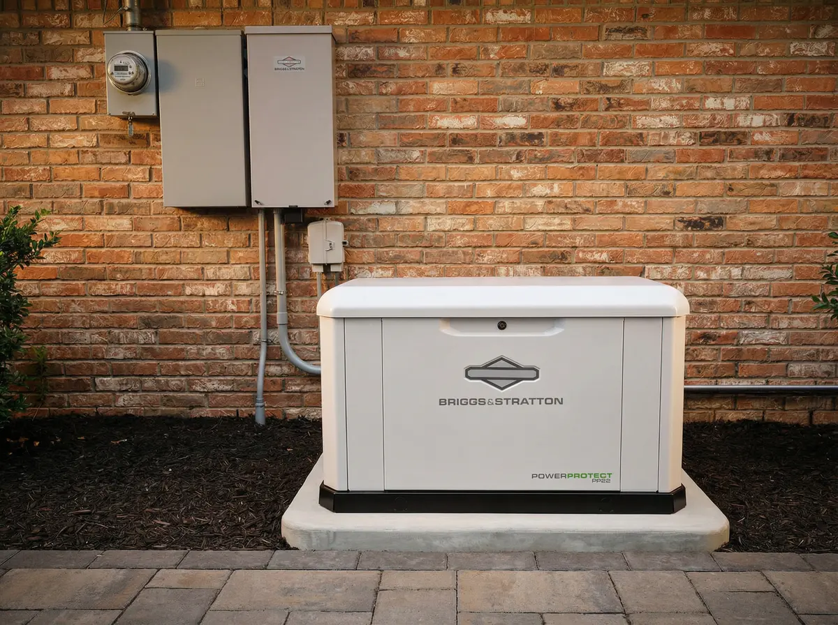 Whole-home standby generator installation in Brazos Valley by Orthodox Electric