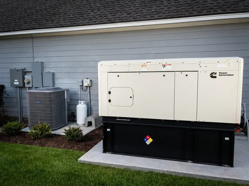Commercial Cummins generator installation for Brazos Valley business
