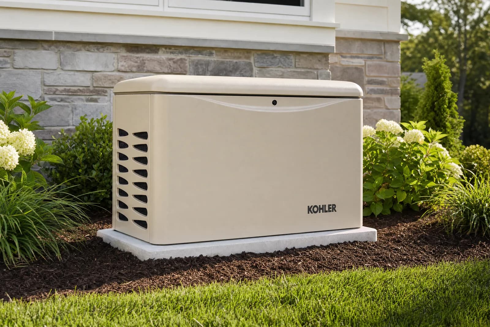 Kohler air-cooled home standby generator — Orthodox Electric is a certified Kohler dealer