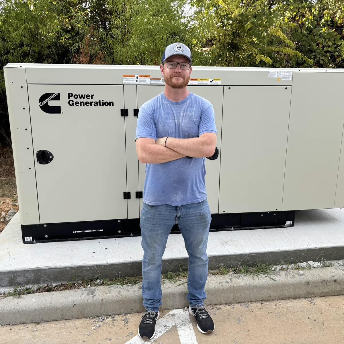 Orthodox Electric at a completed Cummins standby generator installation