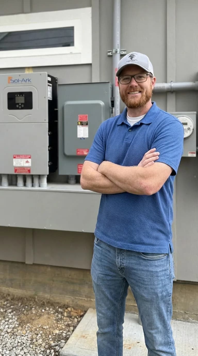 Thomas with Solark inverter installation